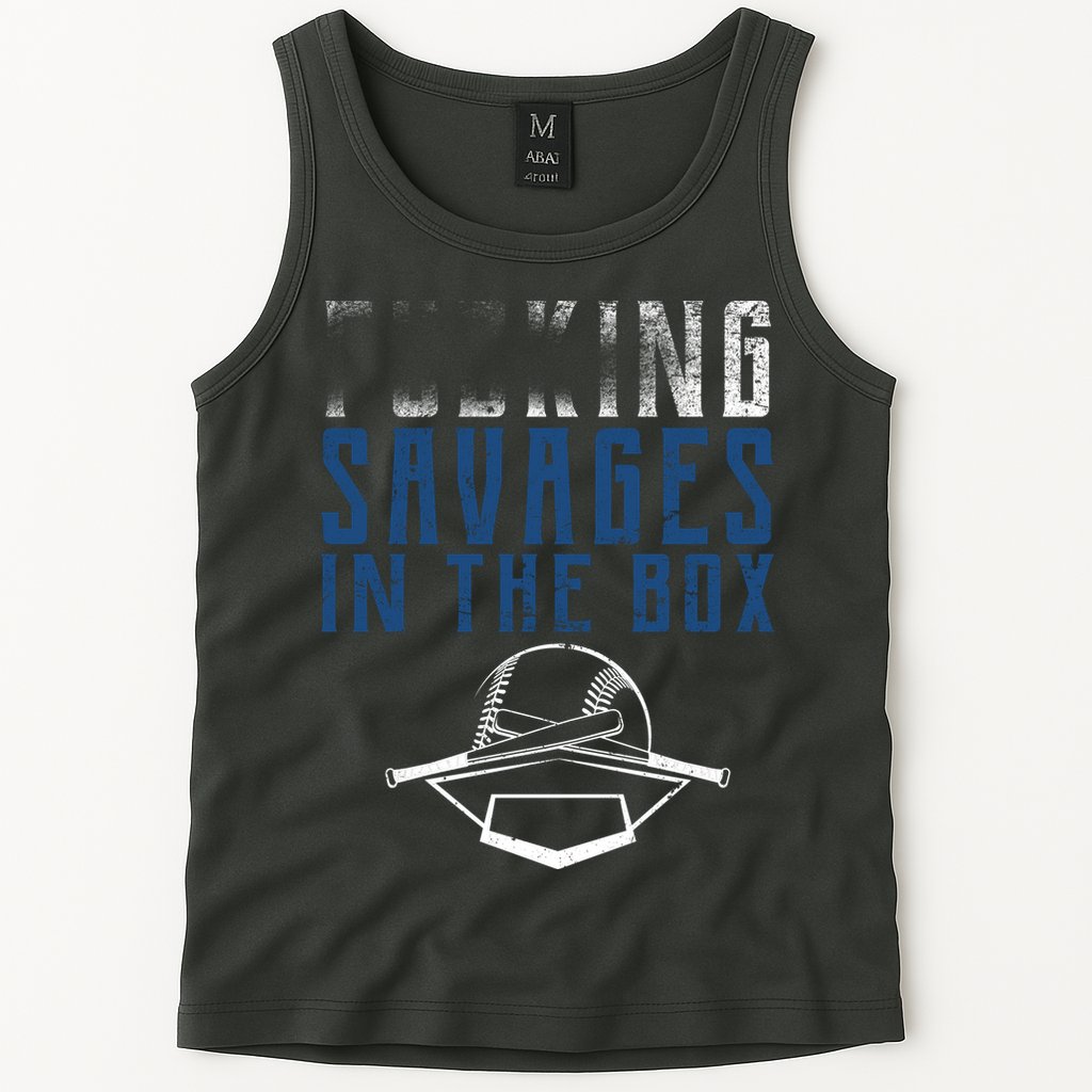 Faded F'n Savages In The Box Baseball Tank Top