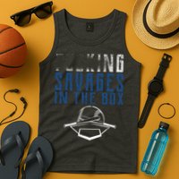 Faded F'n Savages In The Box Baseball Tank Top