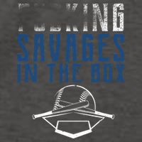 Faded F'n Savages In The Box Baseball Vector Backpack