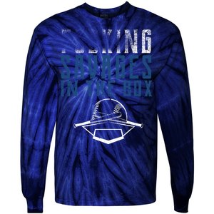 Faded F'n Savages In The Box Baseball Tie-Dye Long Sleeve Shirt