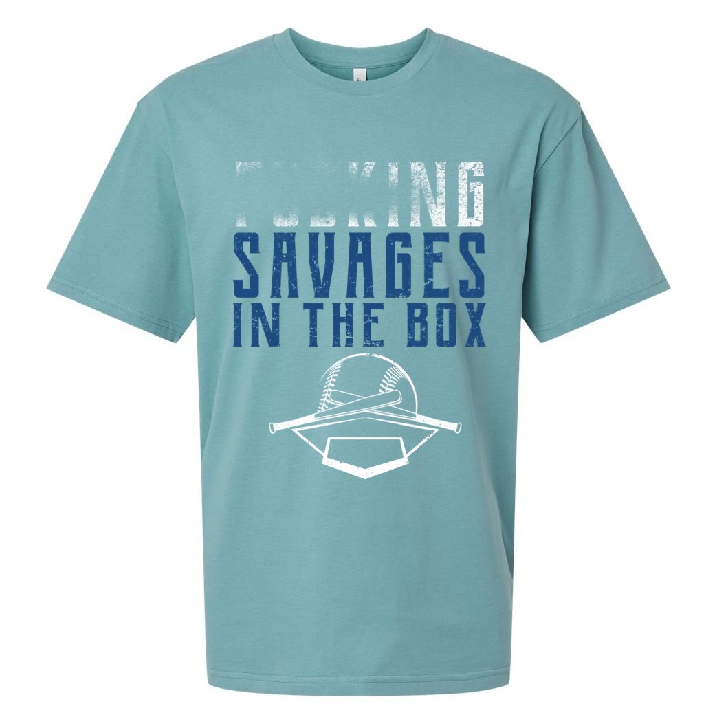 Faded F'n Savages In The Box Baseball Sueded Cloud Jersey T-Shirt