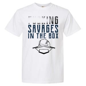 Faded F'n Savages In The Box Baseball Garment-Dyed Heavyweight T-Shirt