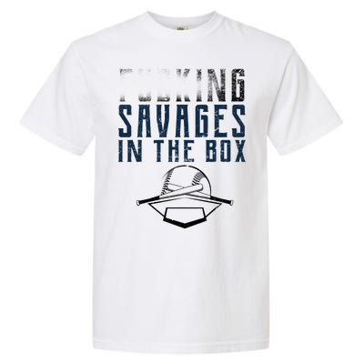 Faded F'n Savages In The Box Baseball Garment-Dyed Heavyweight T-Shirt