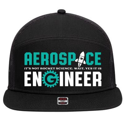 Funny Aerospace Engineer Rocket Science Engineering 7 Panel Mesh Trucker Snapback Hat