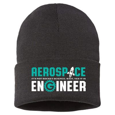 Funny Aerospace Engineer Rocket Science Engineering Sustainable Knit Beanie