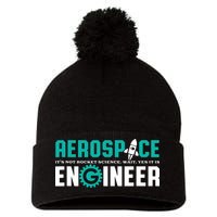 Funny Aerospace Engineer Rocket Science Engineering Pom Pom 12in Knit Beanie