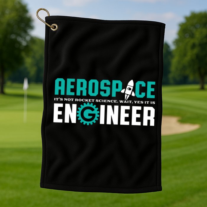 Funny Aerospace Engineer Rocket Science Engineering Golf Towel