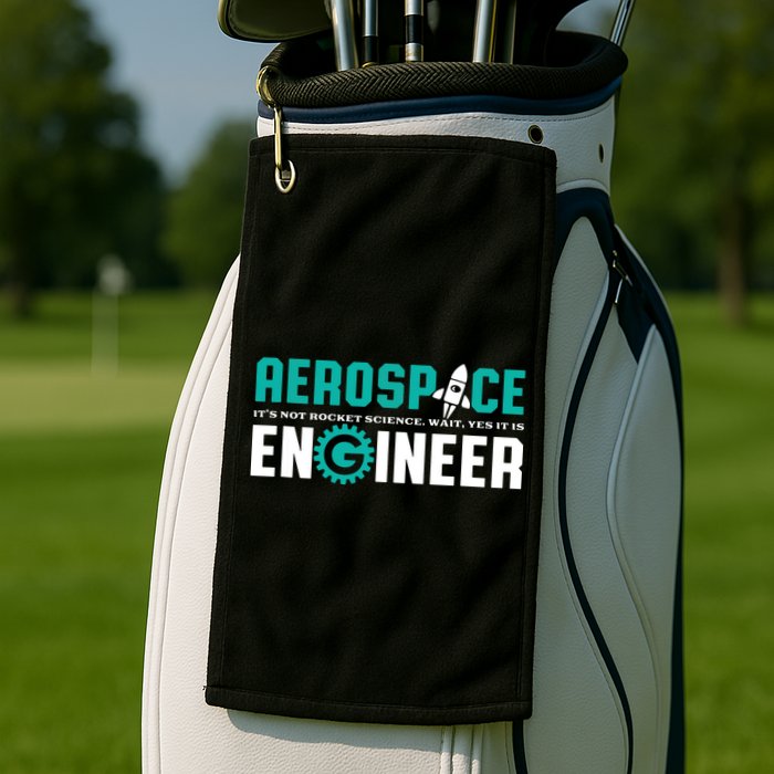 Funny Aerospace Engineer Rocket Science Engineering Golf Towel