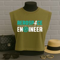 Funny Aerospace Engineer Rocket Science Engineering Garment-Dyed Women's Muscle Tee