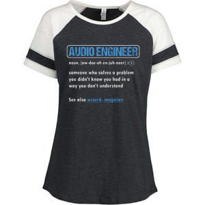 Funny Audio Engineer Definition Sound Technician Engineer Enza Ladies Jersey Colorblock Tee