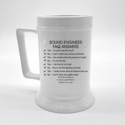 Funny Audio Engineer Definition Sound Technician Guy Gift Beer Stein