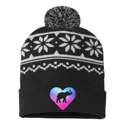 Funny Animal Elephant USA-Made Snowflake Beanie