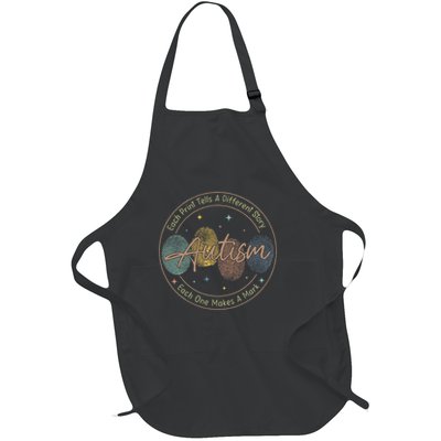 Fingerprint Autism Each Print Tells A Different Story Full-Length Apron With Pockets