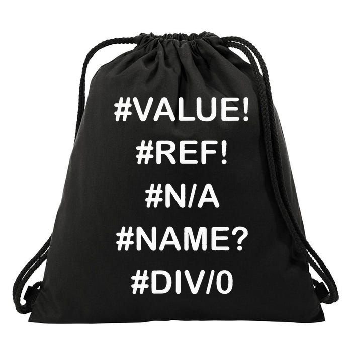 Funny Accountant Errors In Excel Design Drawstring Bag