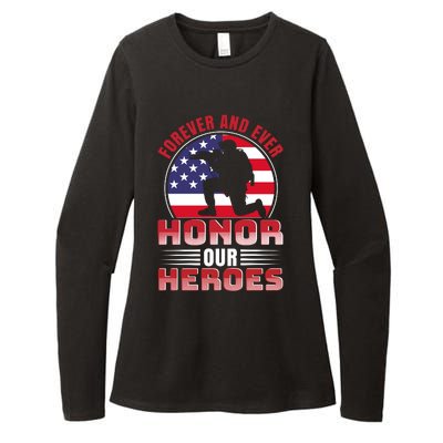 FOREVER AND EVER HONOR OUR HEROES Womens CVC Long Sleeve Shirt