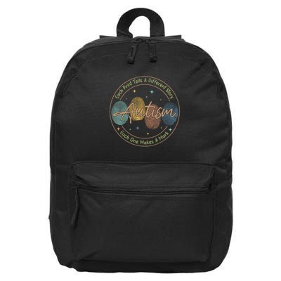 Fingerprint Autism Each Print Tells A Different Story  16 in Basic Backpack