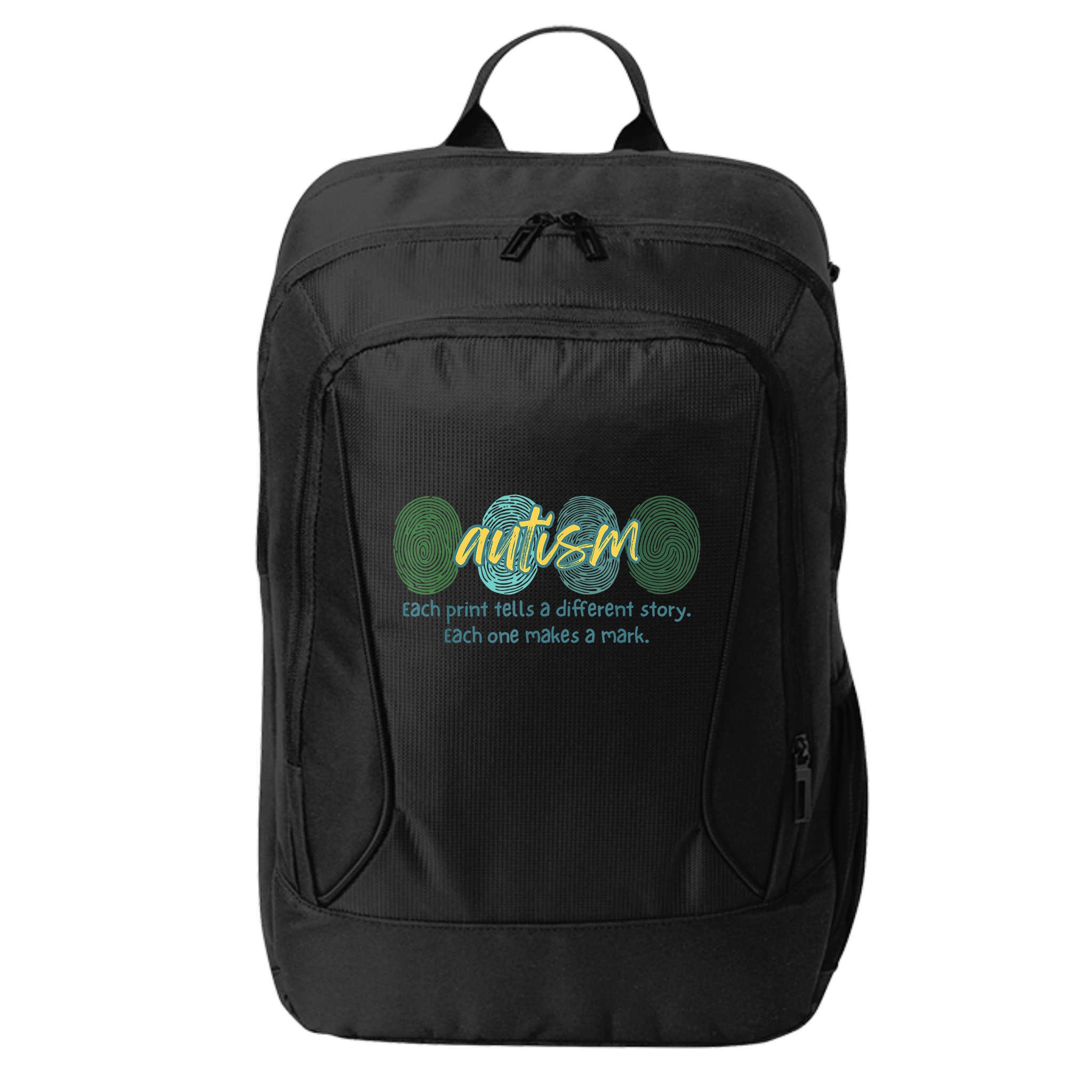 Fingerprint Autism Each Print Tells A Different Story City Backpack