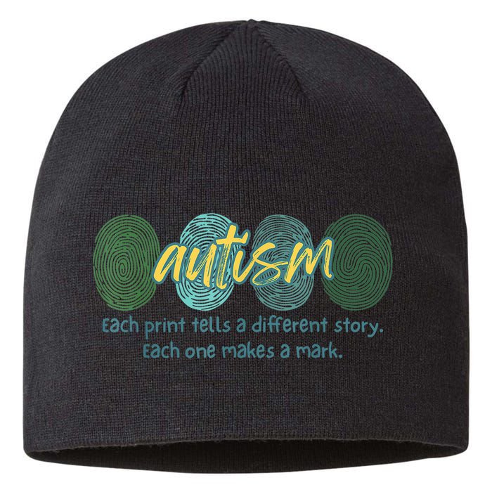 Fingerprint Autism Each Print Tells A Different Story Sustainable Beanie