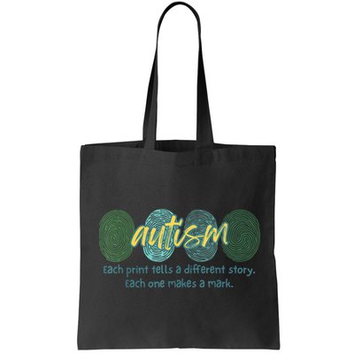 Fingerprint Autism Each Print Tells A Different Story Bag