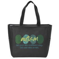 Fingerprint Autism Each Print Tells A Different Story Zip Tote Bag