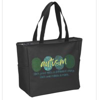 Fingerprint Autism Each Print Tells A Different Story Zip Tote Bag