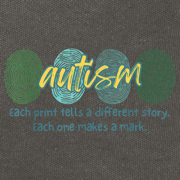 Fingerprint Autism Each Print Tells A Different Story Cotton Canvas Backpack