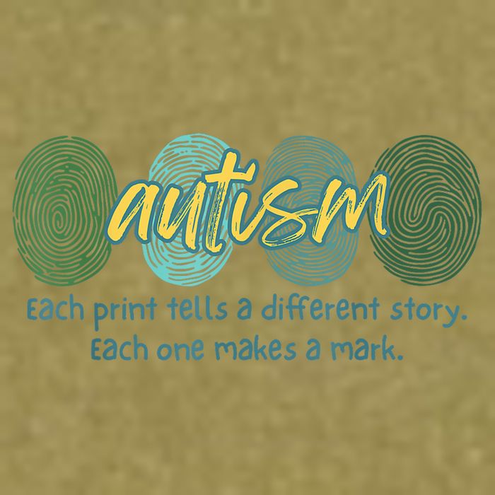 Fingerprint Autism Each Print Tells A Different Story Garment-Dyed Women's Muscle Tee
