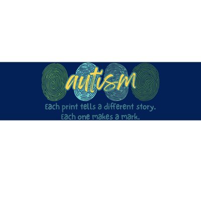 Fingerprint Autism Each Print Tells A Different Story Bumper Sticker