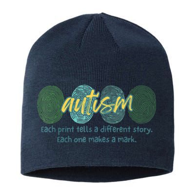 Fingerprint Autism Each Print Tells A Different Story Sustainable Beanie