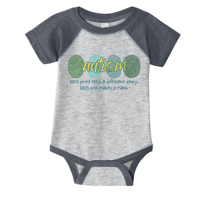 Fingerprint Autism Each Print Tells A Different Story Infant Baby Jersey Bodysuit