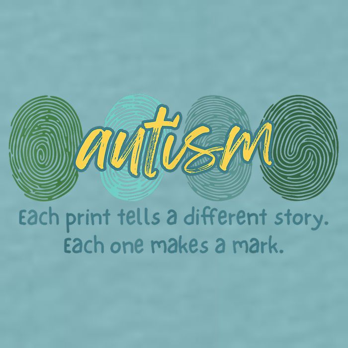 Fingerprint Autism Each Print Tells A Different Story Sueded Cloud Jersey T-Shirt