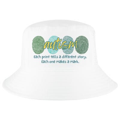 Fingerprint Autism Each Print Tells A Different Story Cool Comfort Performance Bucket Hat