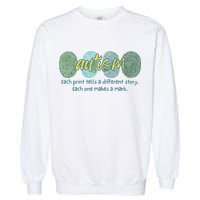 Fingerprint Autism Each Print Tells A Different Story Garment-Dyed Sweatshirt