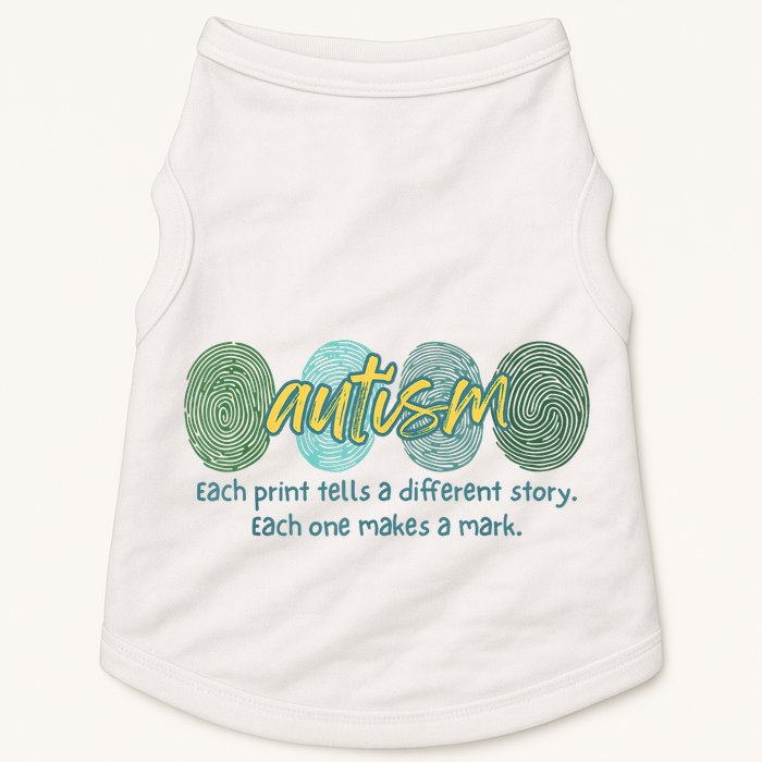 Fingerprint Autism Each Print Tells A Different Story Doggie Tank