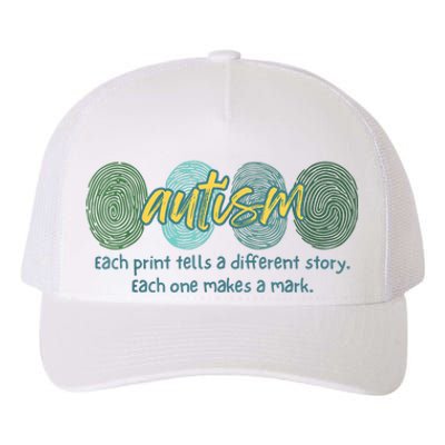 Fingerprint Autism Each Print Tells A Different Story Yupoong Adult 5-Panel Trucker Hat