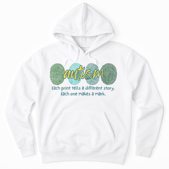 Fingerprint Autism Each Print Tells A Different Story Hoodie