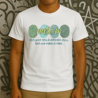 Fingerprint Autism Each Print Tells A Different Story T-Shirt