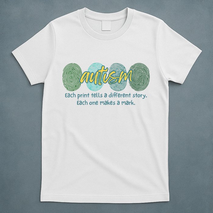 Fingerprint Autism Each Print Tells A Different Story T-Shirt