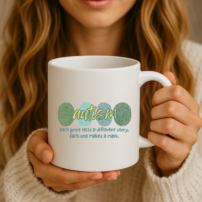 Fingerprint Autism Each Print Tells A Different Story Mug