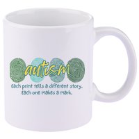 Fingerprint Autism Each Print Tells A Different Story 11oz C Handle Ceramic Mug