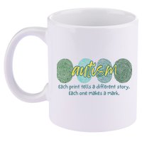 Fingerprint Autism Each Print Tells A Different Story 11oz C Handle Ceramic Mug