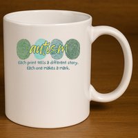 Fingerprint Autism Each Print Tells A Different Story 11oz C Handle Ceramic Mug