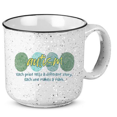 Fingerprint Autism Each Print Tells A Different Story 15oz Campfire Ceramic Mug