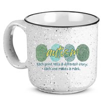 Fingerprint Autism Each Print Tells A Different Story 15oz Campfire Ceramic Mug