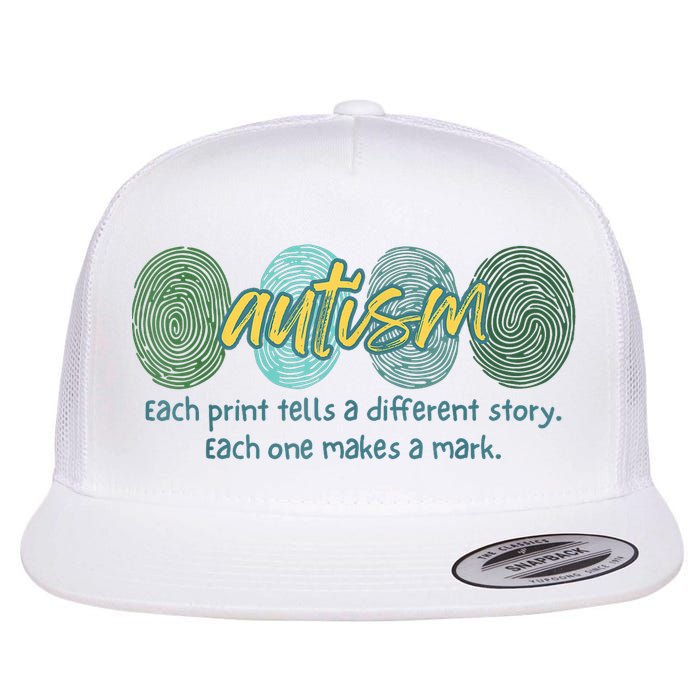 Fingerprint Autism Each Print Tells A Different Story Flatbill Hat