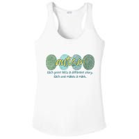 Fingerprint Autism Each Print Tells A Different Story Ladies PosiCharge Competitor Racerback Tank