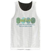 Fingerprint Autism Each Print Tells A Different Story Mesh Reversible Basketball Jersey Tank