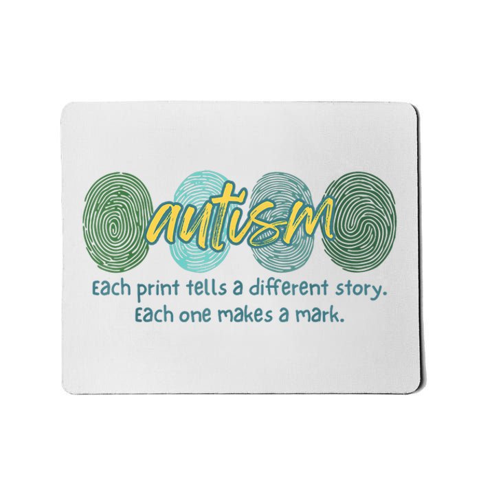 Fingerprint Autism Each Print Tells A Different Story Mousepad