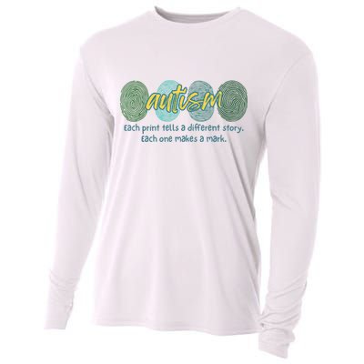 Fingerprint Autism Each Print Tells A Different Story Cooling Performance Long Sleeve Crew