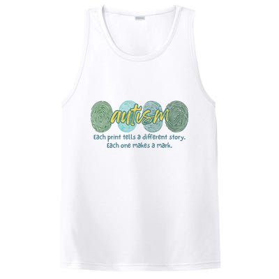 Fingerprint Autism Each Print Tells A Different Story PosiCharge Competitor Tank
